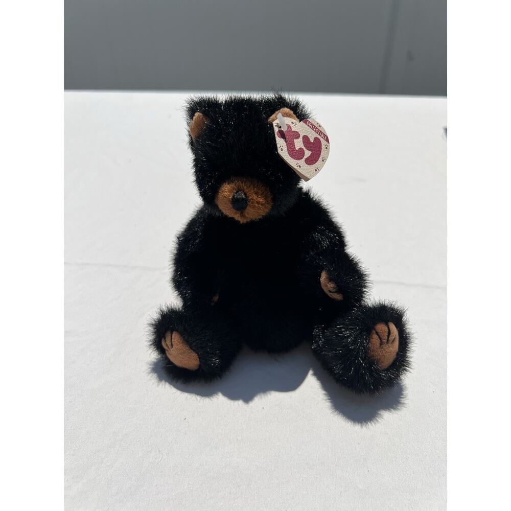 RARE & RETIRED TY BEANIE BABY TY ATTIC TREASURES~IVAN THE BLACK TEDDY BEAR 8"